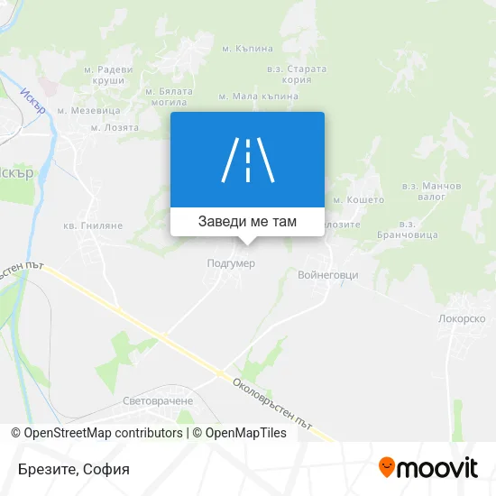 Брезите карта