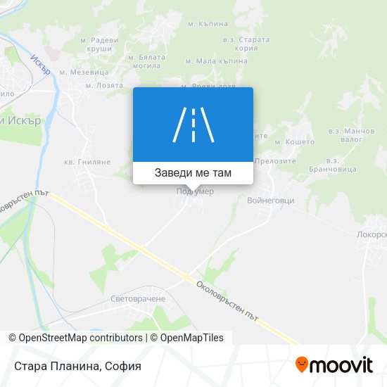 Стара Планина карта