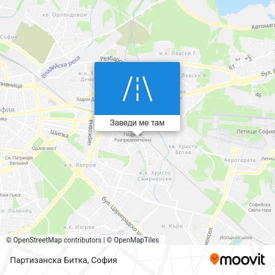 Партизанска Битка карта