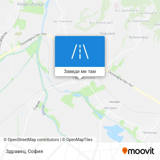 Здравец карта