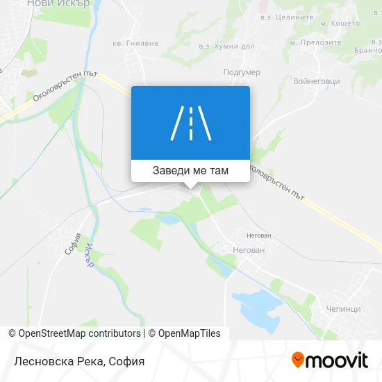 Лесновска Река карта