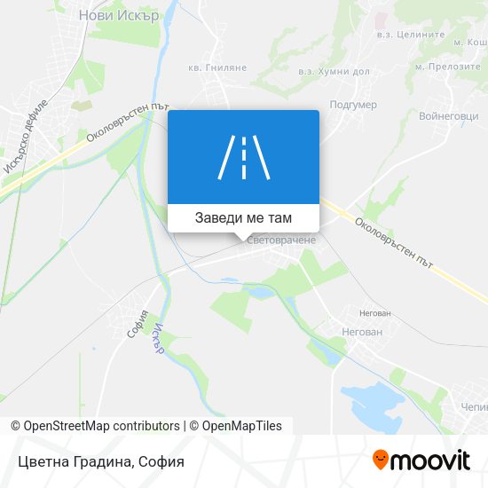 Цветна Градина карта