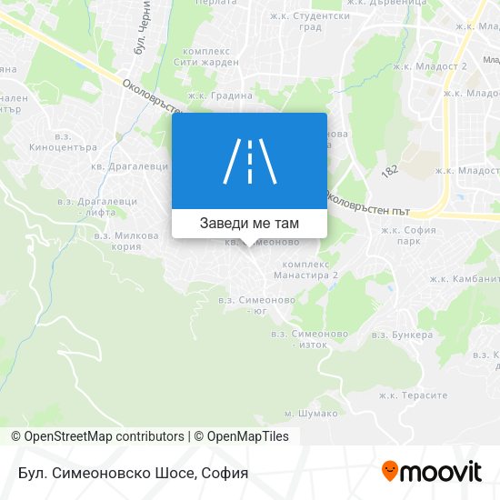 Бул. Симеоновско Шосе карта