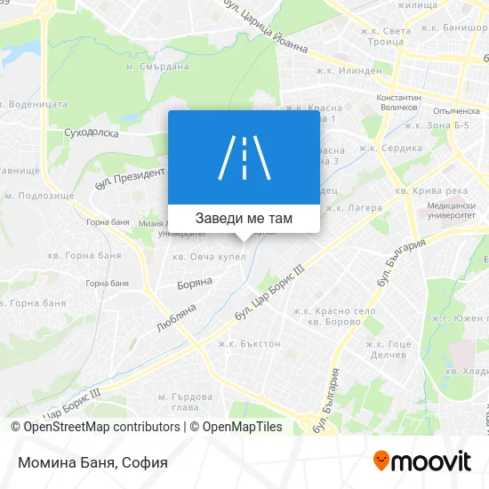 Момина Баня карта