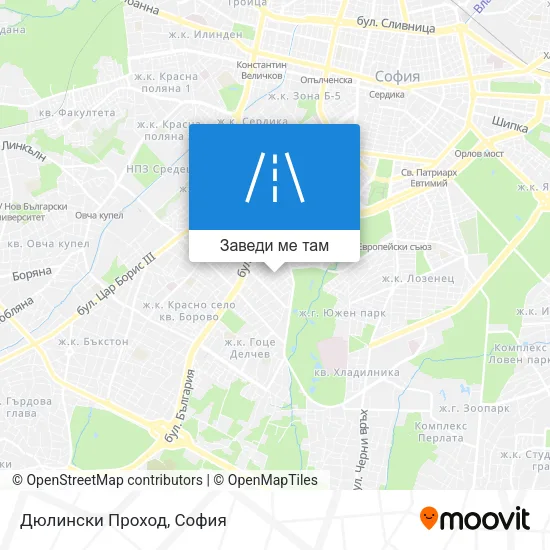 Дюлински Проход карта