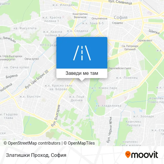 Златишки Проход карта