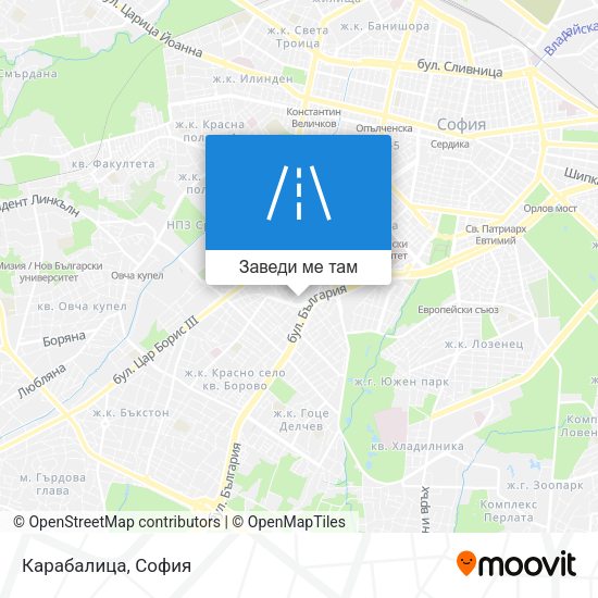 Карабалица карта