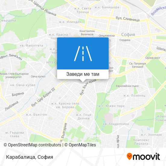 Карабалица карта