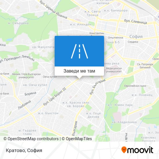 Кратово карта