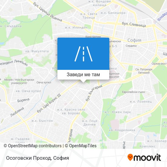 Осоговски Проход карта