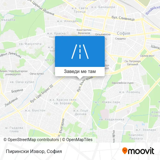 Пирински Извор карта