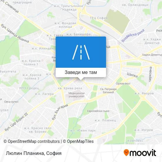 Люлин Планина карта