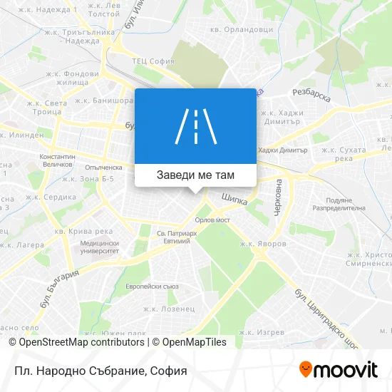 Пл. Народно Събрание карта