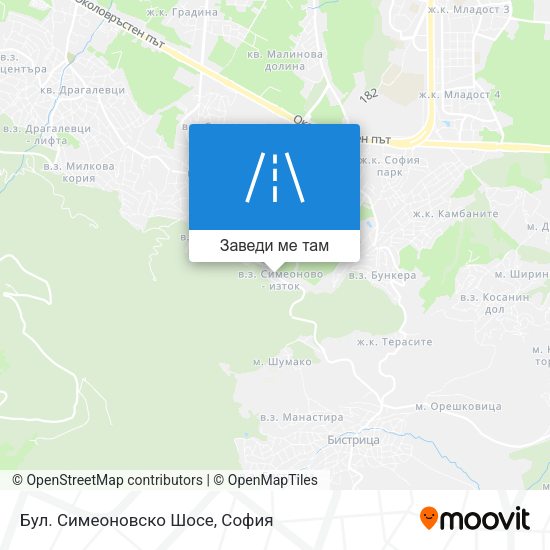 Бул. Симеоновско Шосе карта