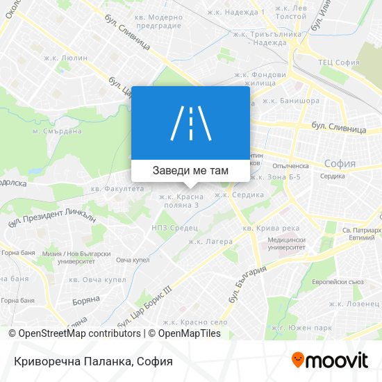 Криворечна Паланка карта