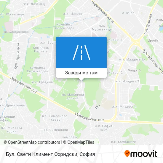Бул. Свети Климент Охридски карта