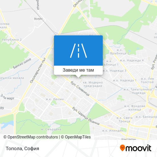 Топола карта