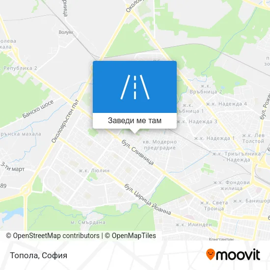 Топола карта