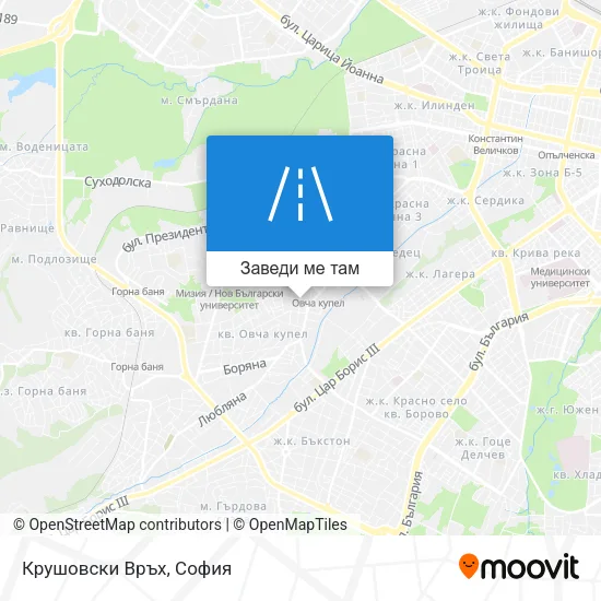 Крушовски Връх карта