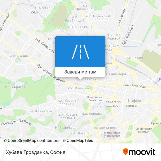 Хубава Грозданка карта