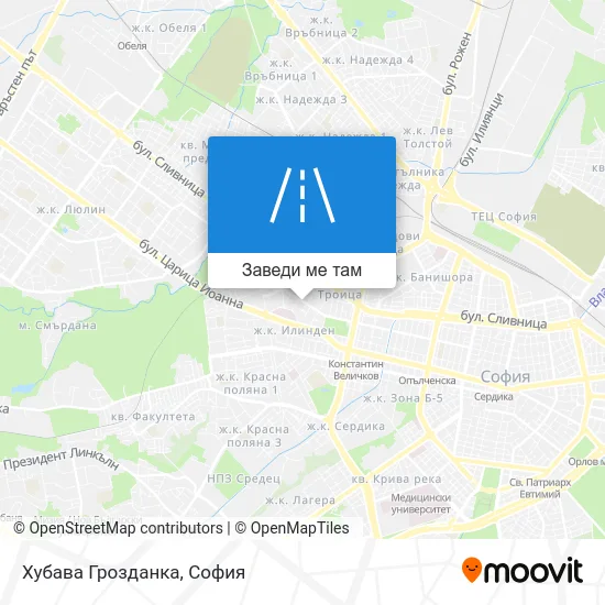 Хубава Грозданка карта