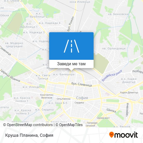 Круша Планина карта