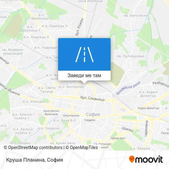 Круша Планина карта