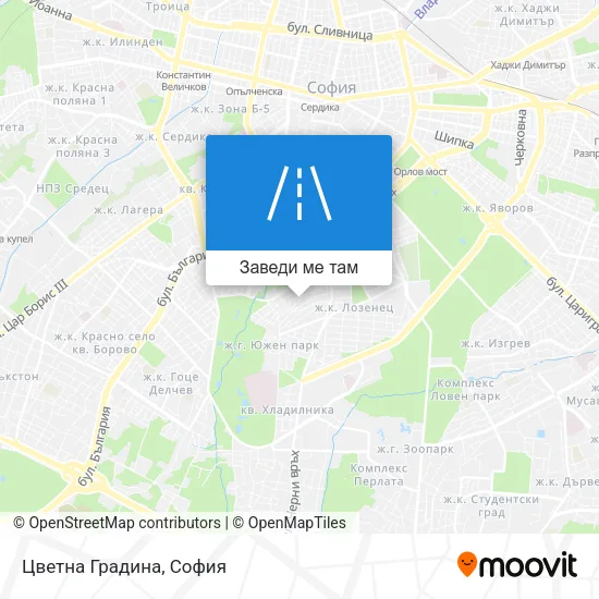 Цветна Градина карта