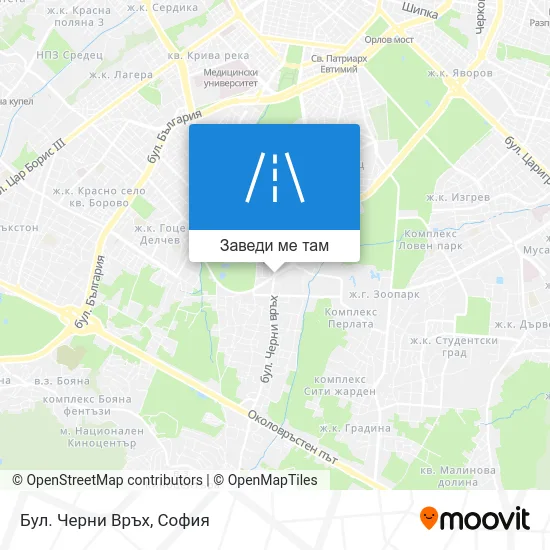 Бул. Черни Връх карта