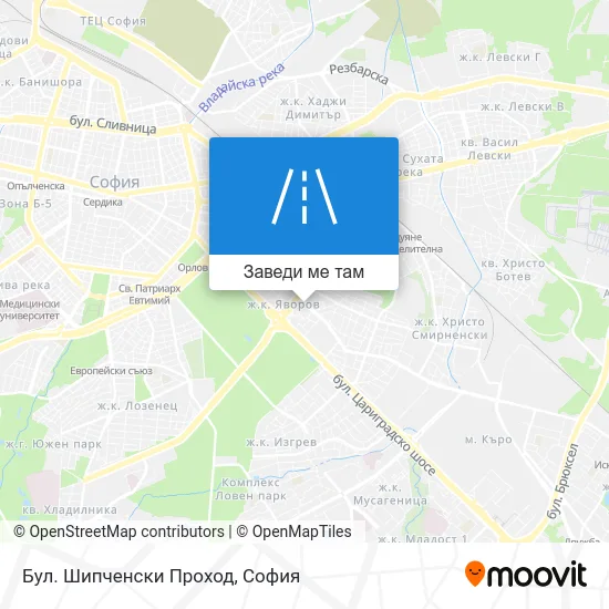Бул. Шипченски Проход карта