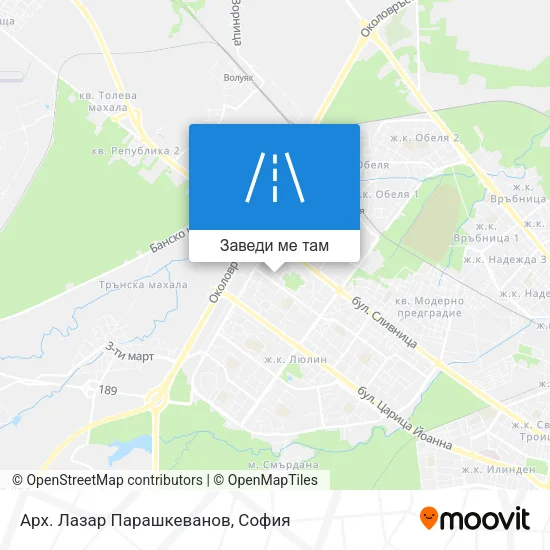 Арх. Лазар Парашкеванов карта