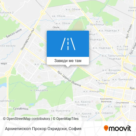 Архиепископ Прохор Охридски карта