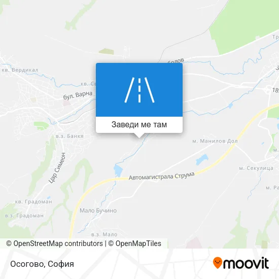 Осогово карта