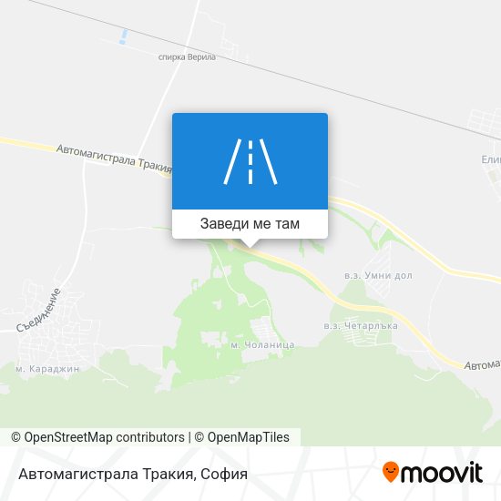 Автомагистрала Тракия карта