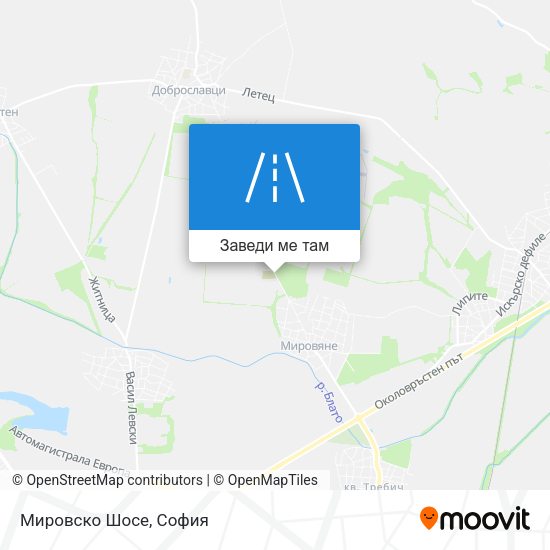 Мировско Шосе карта