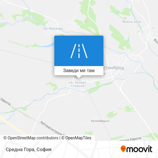 Средна Гора карта