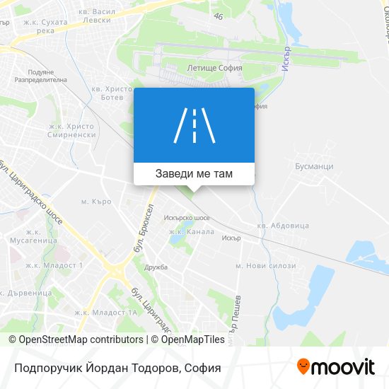 Подпоручик Йордан Тодоров карта