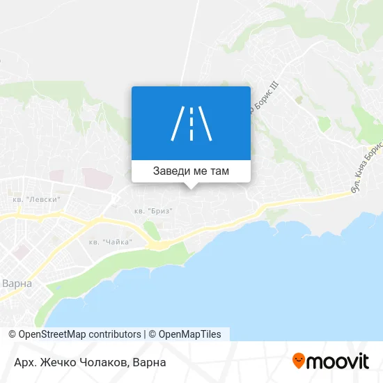 Арх. Жечко Чолаков карта