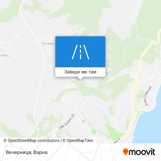 Вечерница карта