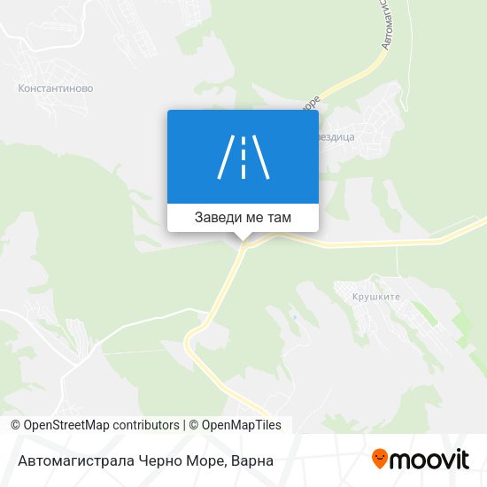 Автомагистрала Черно Море карта