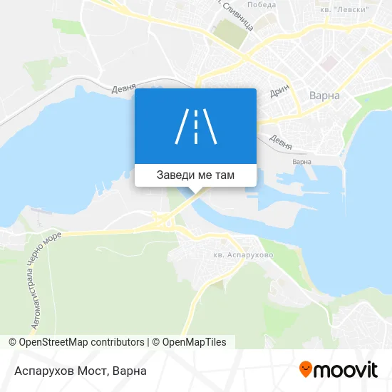 Аспарухов Мост карта