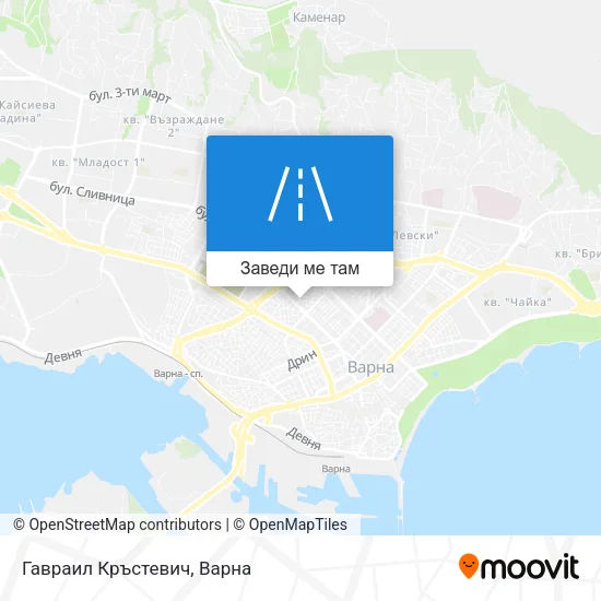 Гавраил Кръстевич карта