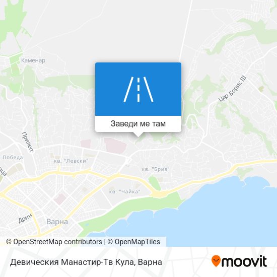 Девическия Манастир-Тв Кула карта