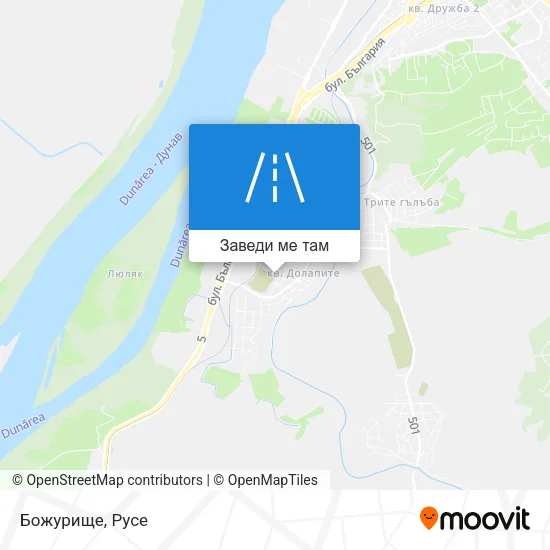 Божурище карта