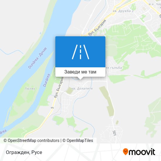 Огражден карта