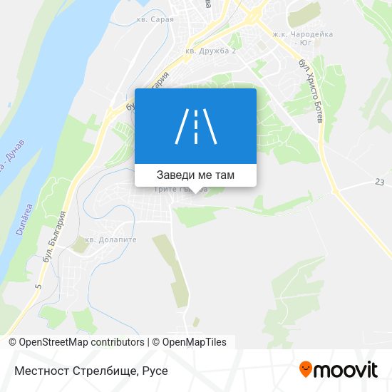 Местност Стрелбище карта