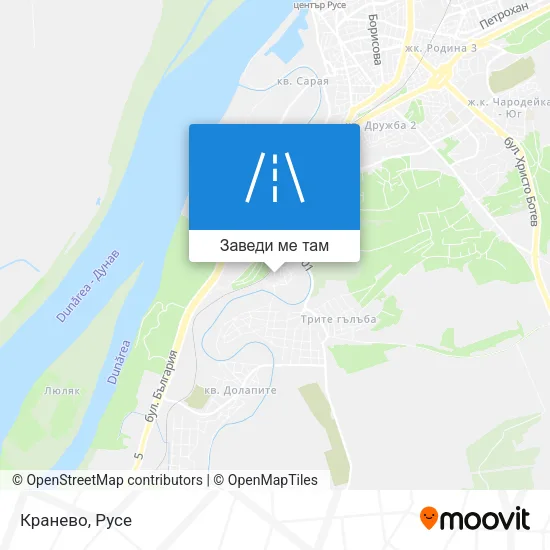 Кранево карта