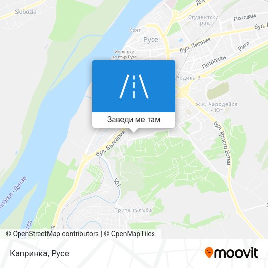 Капринка карта