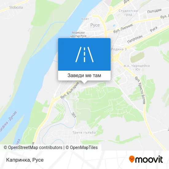 Капринка карта