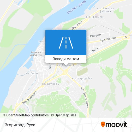 Згориград карта